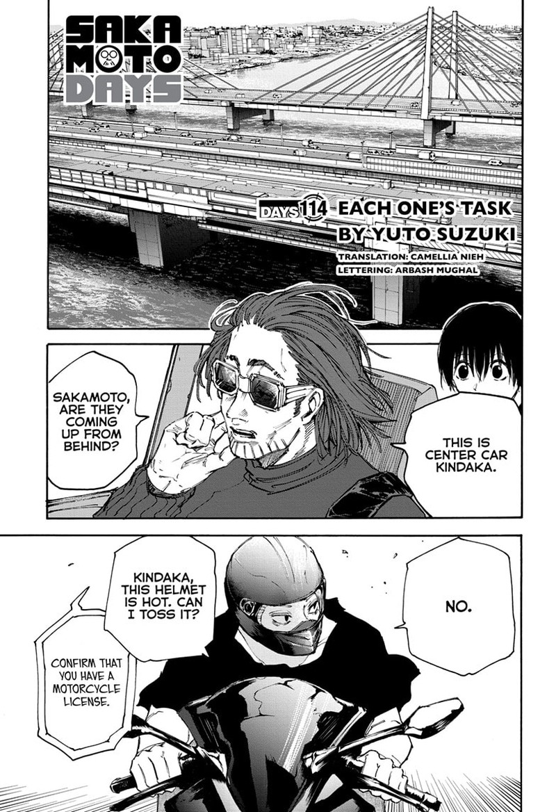 Sakamoto Days Manga Chapter 114 page 1 - Each One's Task
