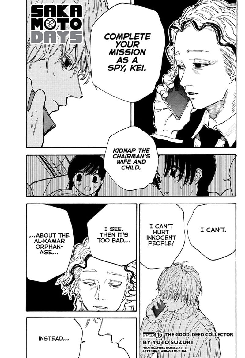 Sakamoto Days Manga Chapter 115 page 1 - The Good-Deed Collector