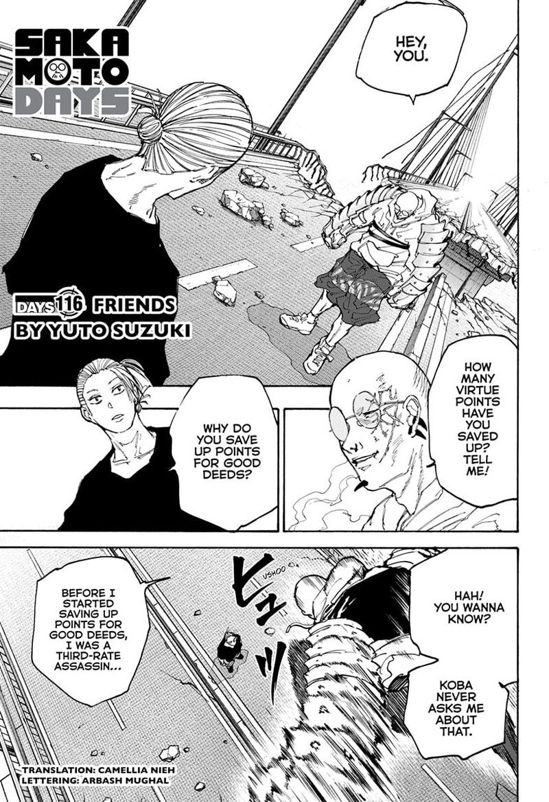Sakamoto Days Manga Chapter 116 page 1 - Friends