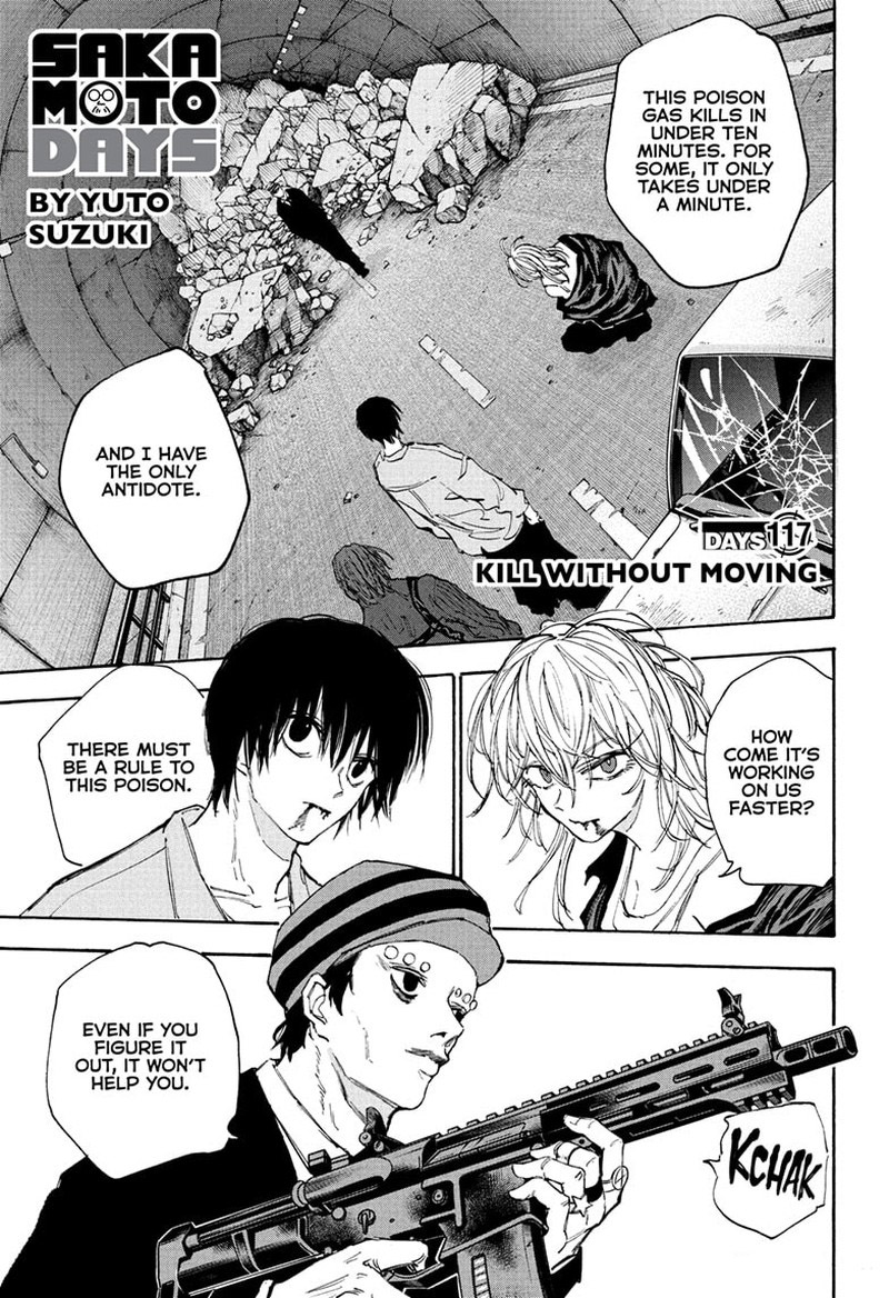 Sakamoto Days Manga Chapter 117 page 1 - Kill Without Moving