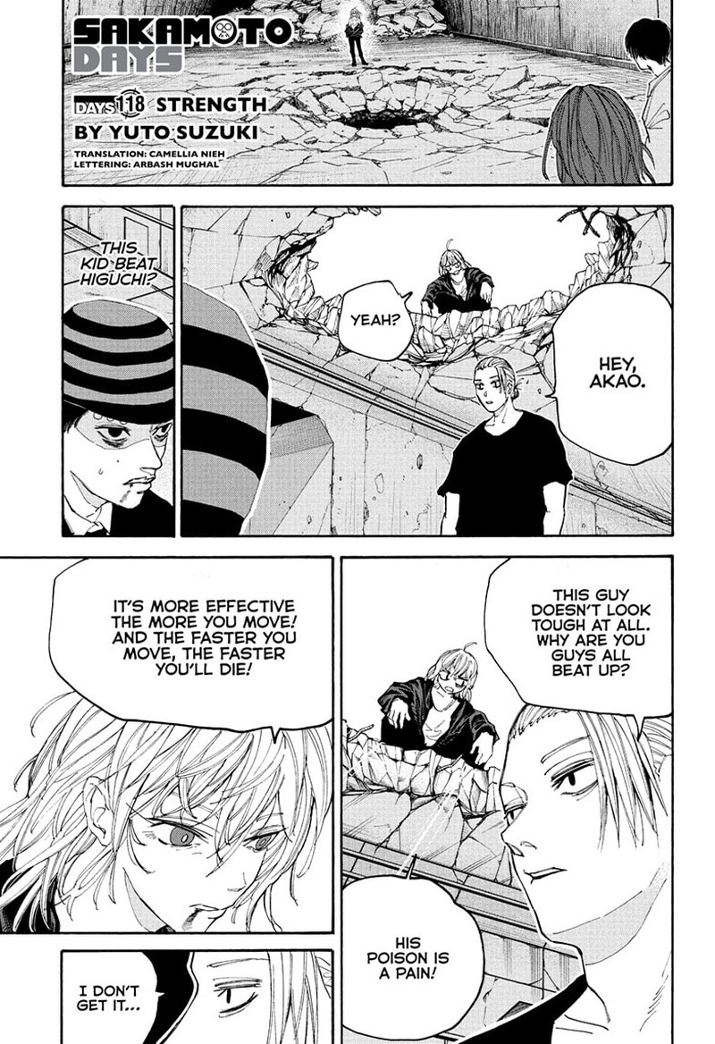 Sakamoto Days Manga Chapter 118 page 1 - Strength