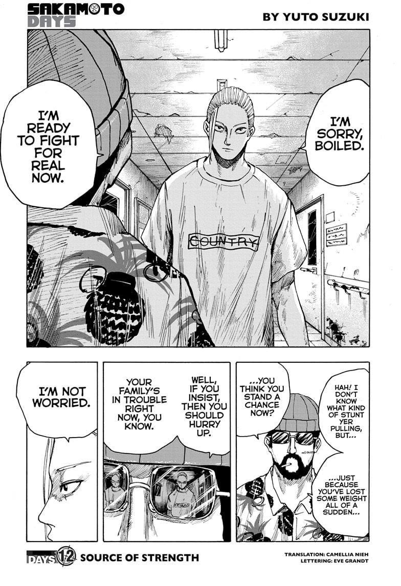 Sakamoto Days Manga Chapter 12 page 1 - Source of Strength