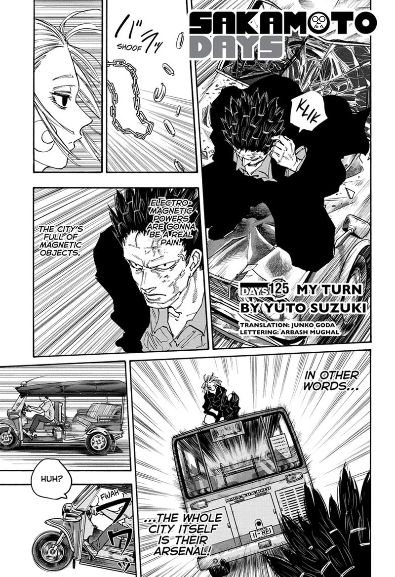 Sakamoto Days Manga Chapter 125 page 1 - My Turn