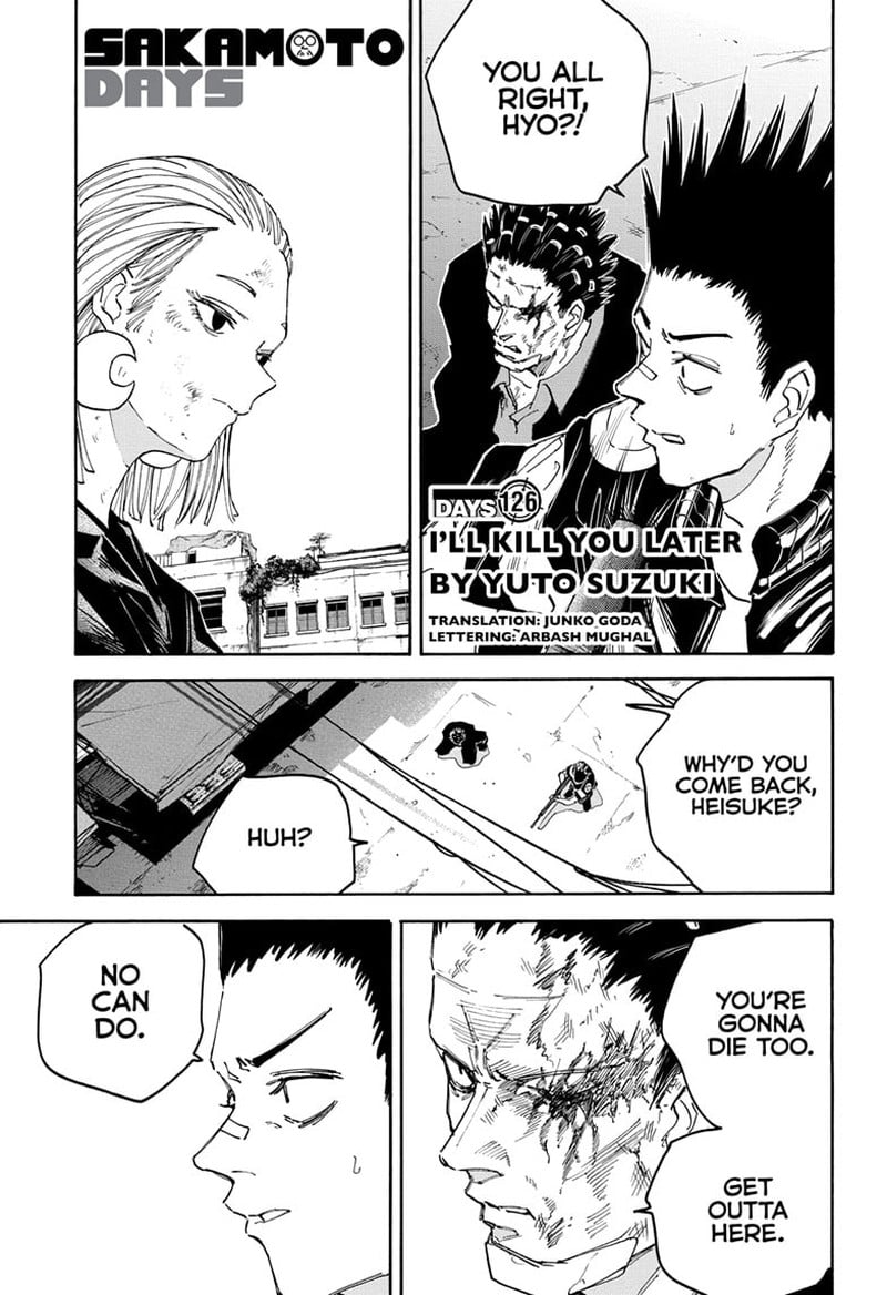 Sakamoto Days Manga Chapter 126 page 1 - I'll Kill You Later
