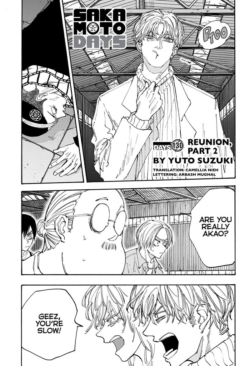 Sakamoto Days Manga Chapter 130 page 1 - Reunion, Part 2