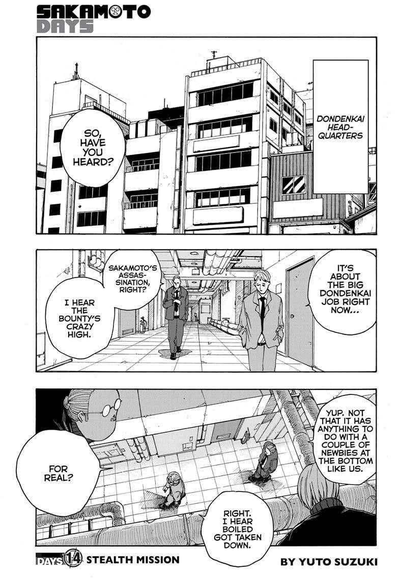 Sakamoto Days Manga Chapter 14 page 1 - Stealth Mission
