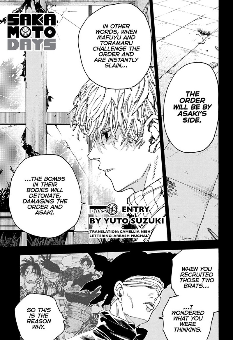 Sakamoto Days Manga Chapter 143 page 1 - Entry