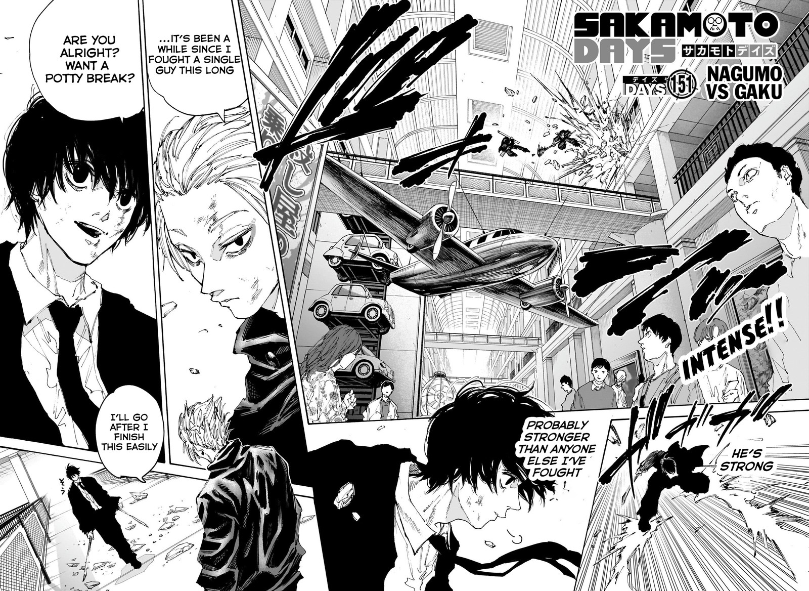 Sakamoto Days Manga Chapter 151 page 2 - Nagumo vs. Gaku