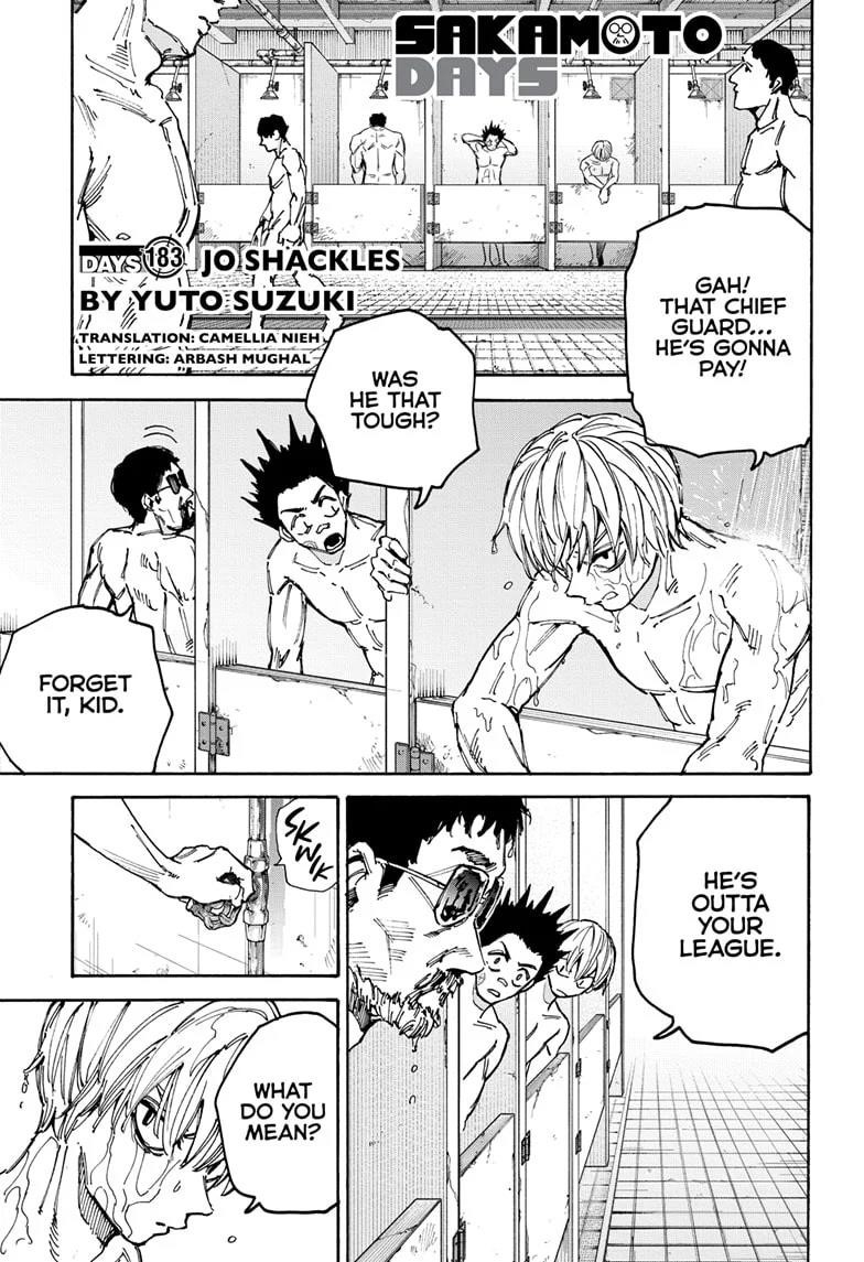 Sakamoto Days Manga Chapter 183 page 1 - Jo Shackles