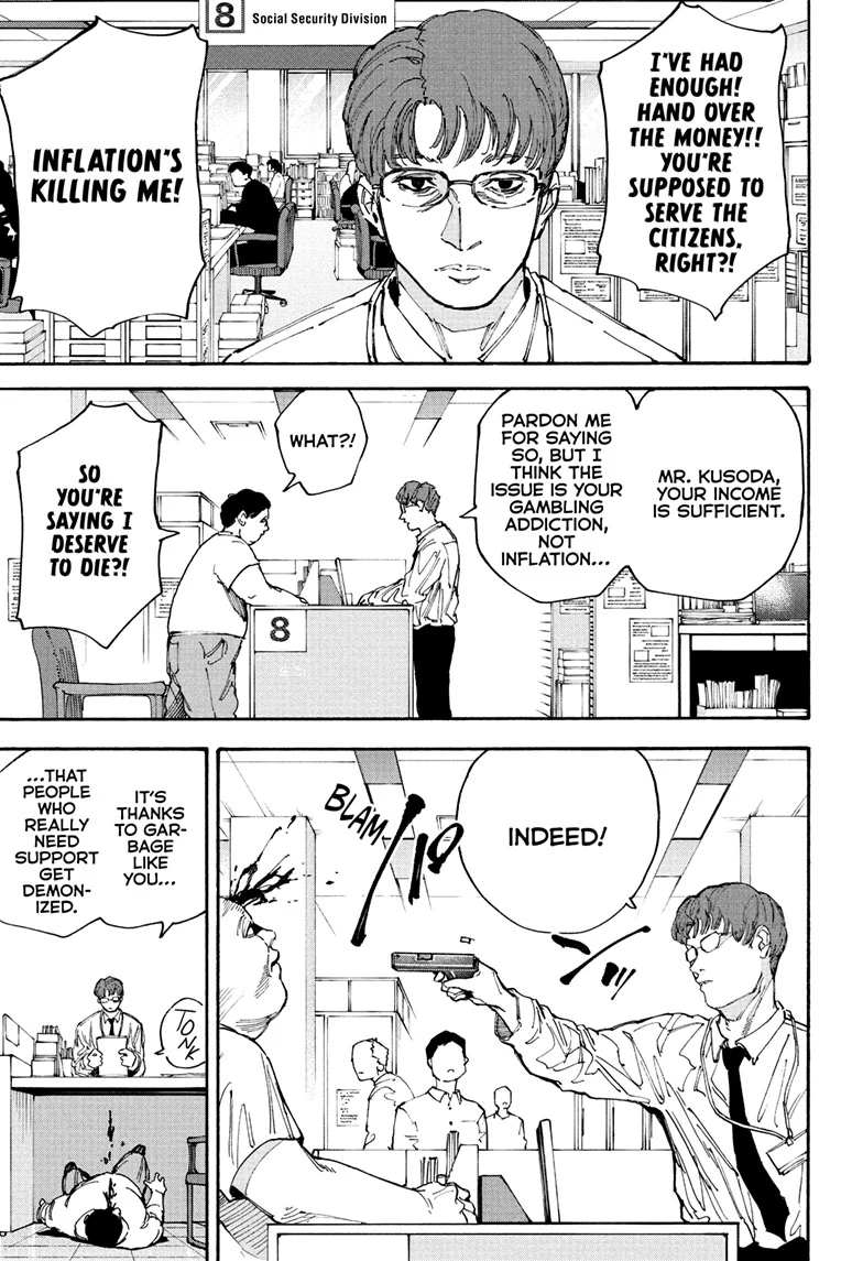 Sakamoto Days Manga Chapter 208 page 3 - Domino Effect