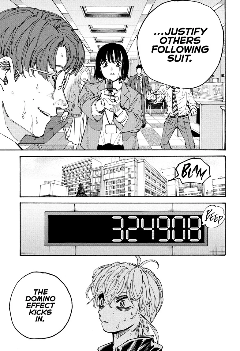 Sakamoto Days Manga Chapter 208 page 9 - Domino Effect