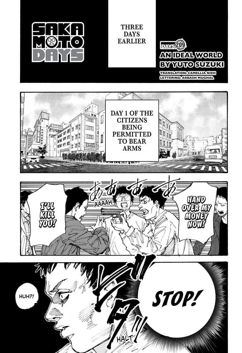 Sakamoto Days Manga Chapter 209 page 1 - An Ideal World