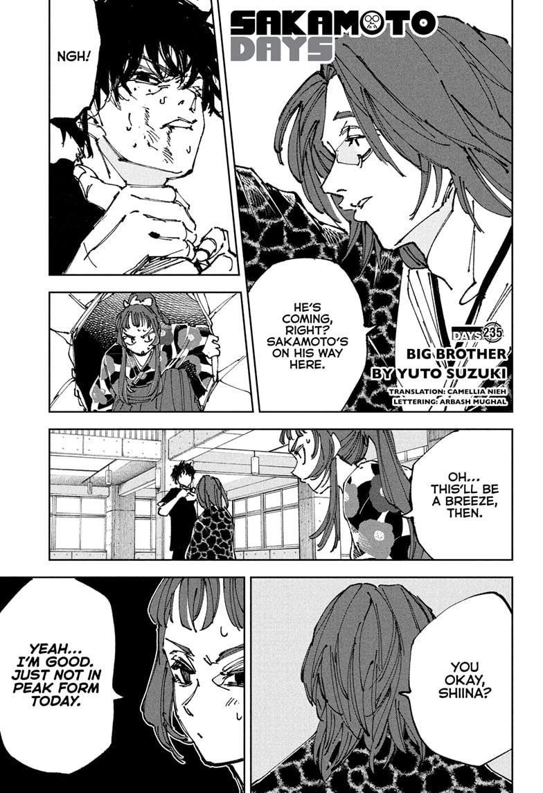 Sakamoto Days Manga Chapter 235 page 1 - Big Brother
