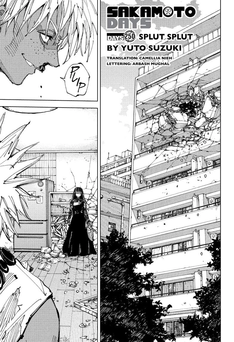Sakamoto Days Manga Chapter 250 page 1 - Splut Splut