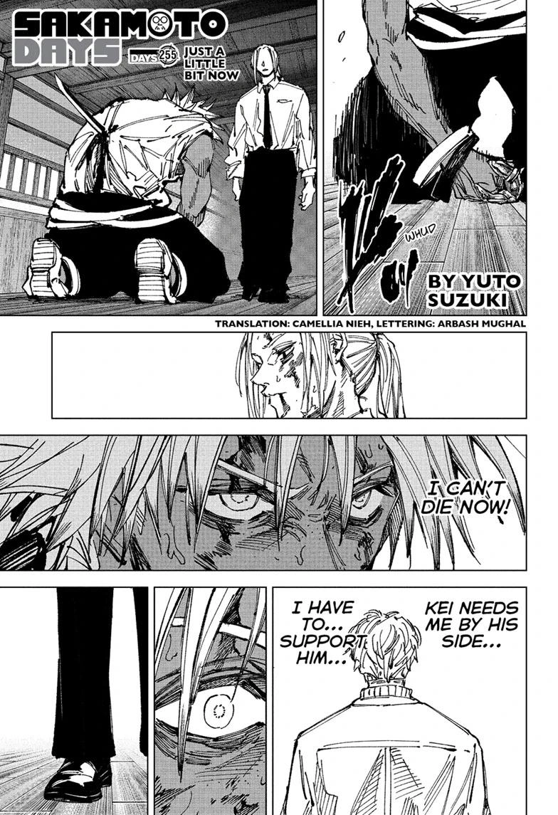 Sakamoto Days Manga Chapter 255 page 1 - Just a little bit now