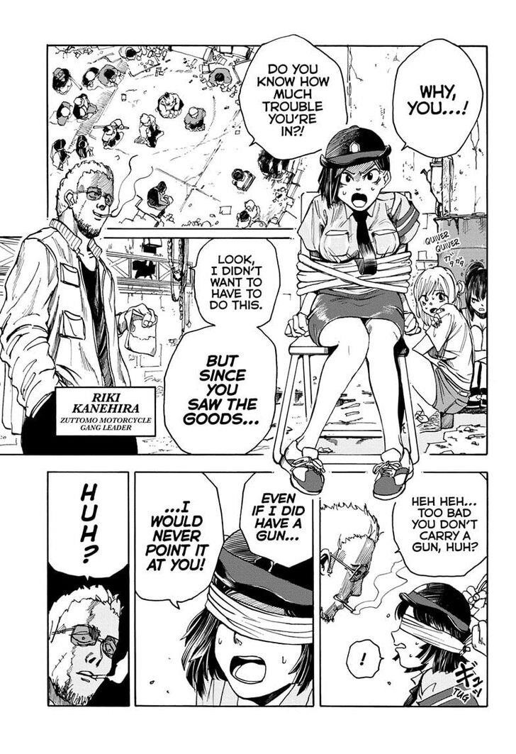 Sakamoto Days Manga Chapter 3 page 13 - Officer Nakase and the Mysterious Hero