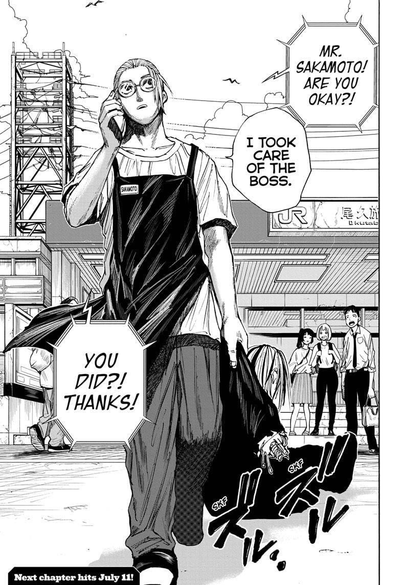 Sakamoto Days Manga Chapter 30 page 19 - Quiet on the Train