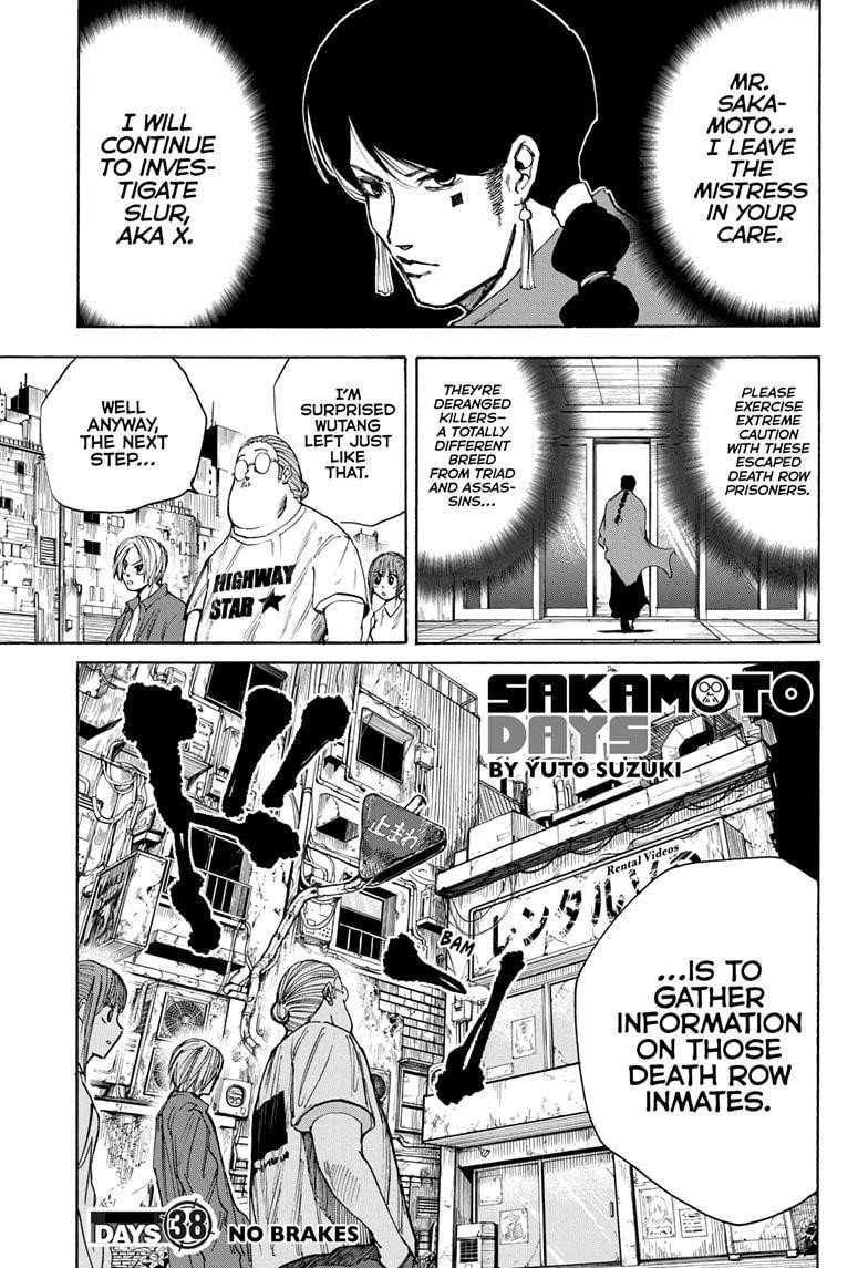 Sakamoto Days Manga Chapter 38 page 1 - No Brakes