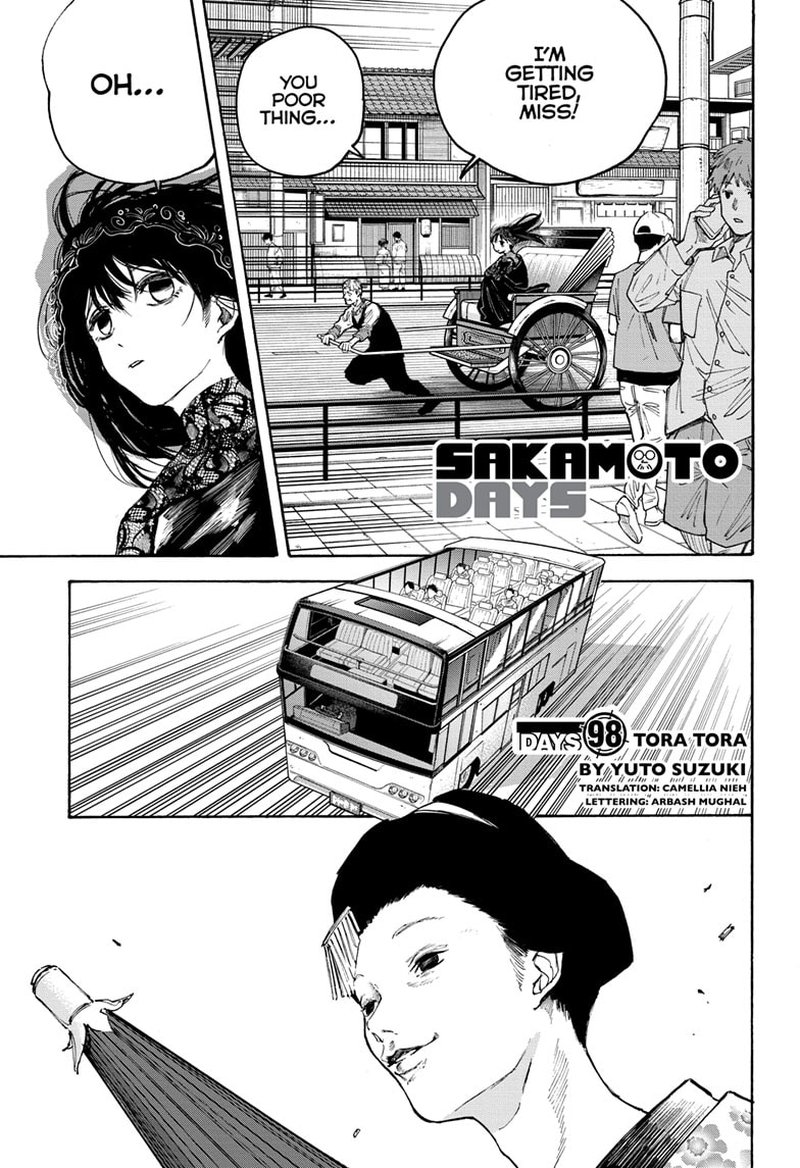 Sakamoto Days Manga Chapter 98 page 1 - Tora Tora